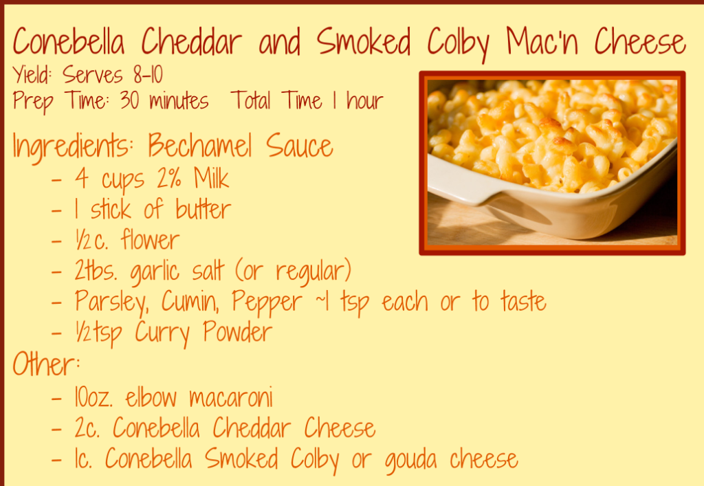 Conebella Farm Cheddar and Smoked Colby Mac'n Cheese Conebella Farm