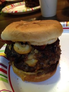 Mac and Cheese Stuffed Burger