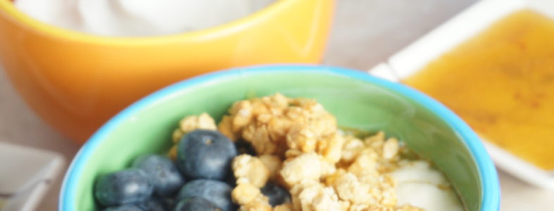 Greek Yogurt with Blueberries & Curry-Agave Nectar Yogurt
