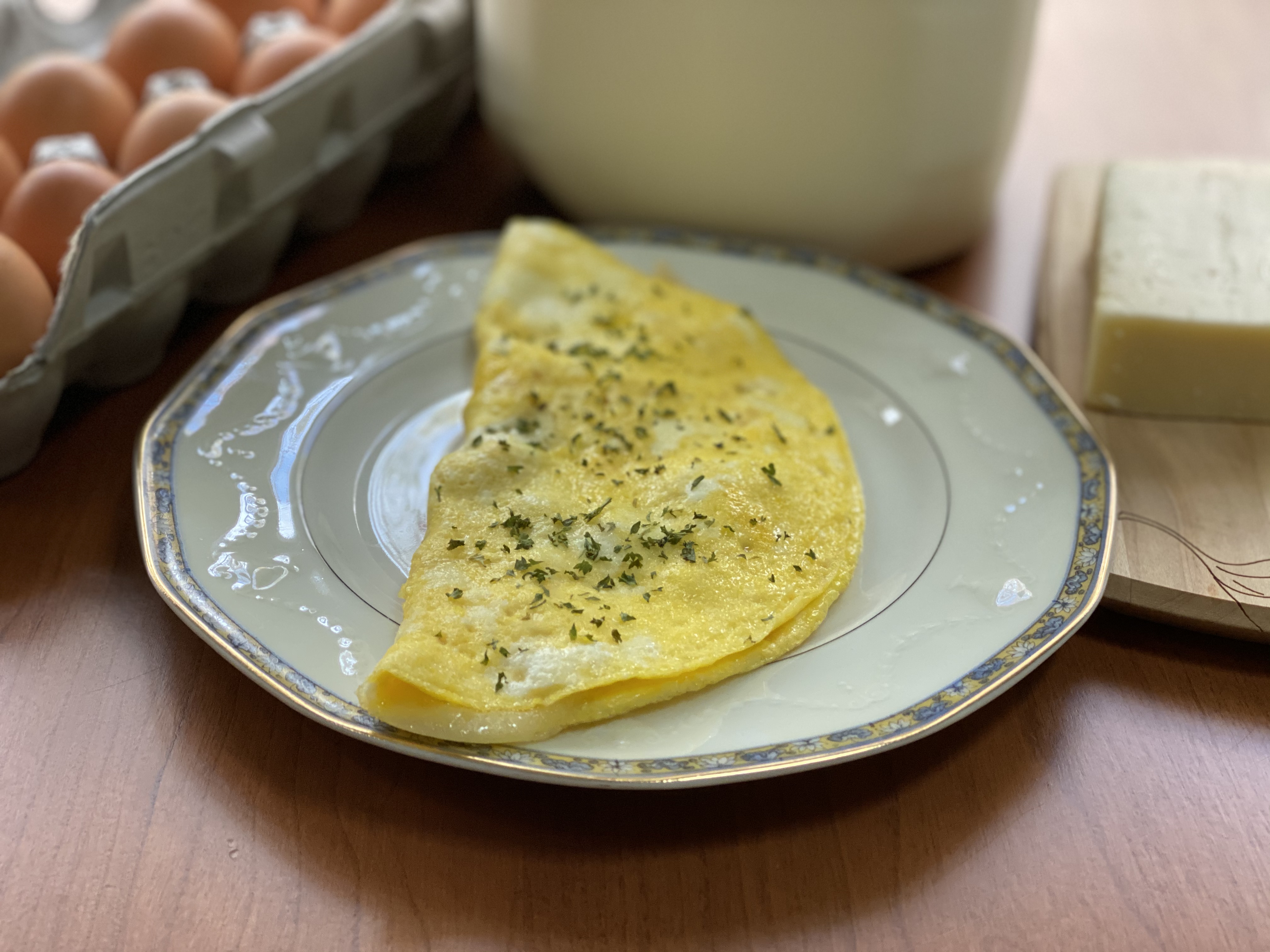 cheese and onion omelette